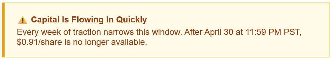 Capital is Flowing Quickly